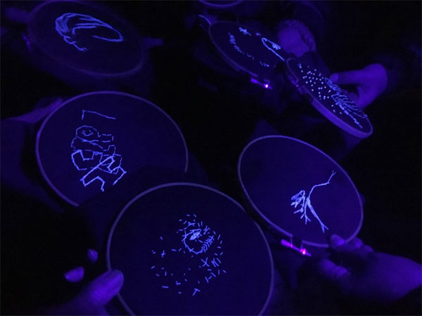 embroidery in the dark