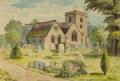 'St Mary's Churchyard 1883', watercolour. Courtesy of Brent Archives