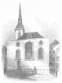 Engraving of St Mary Abchurch, c.1838 reproduced from Godwin, 'The Churches of London' Vol II, 1839