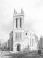 Engraving of Trinity Church, Gough Square, 1838 reproduced from Godwin, 'The Churches of London' Vol II, 1839