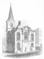 Engraving of St Swithin's, London Stone c1839 reproduced from Godwin, 'The Churches of London' Vol II, 1839