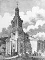 Churchyard of St Ann, Soho, in 1810, reproduced from Mrs Basil Holmes, 'The London Burial Grounds', 1896