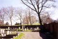 Willesden New Cemetery,  Boundary wall with Roundwood Park beyond, March 2001. Photo: S Williams