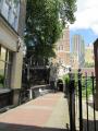 Approach to St Bartholomew-the-Great Church and Raised Churchyard Garden, July 2010. Photo: S Williams