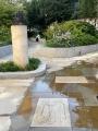 Seething Lane Gardens, with Pepys bust and inscribed paving stones, July 2021. Photograph Sally Williams Seething Lane Gardens, with Pepys bust and inscribed paving stones, July 2021. Photograph Sally Williams