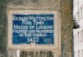 Plaque near Whittington Garden, November 2002. Photo: S Williams