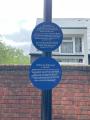 Deptford Parks Art Trail: plaque at start of trail by Fordham Park, June 2024. Photograph Sally Williams