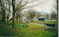 Keir Hardie Recreation Ground with St Luke's Church behind, March 2001. Photograph Sally Williams