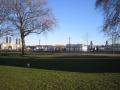 Island Gardens, looking towards Greenwich with Greenwich Power Station far left, March 2010. Photo: S Williams